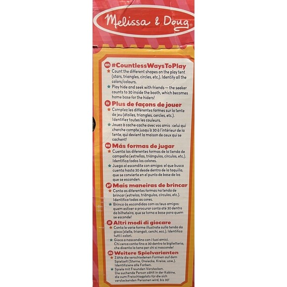 Melissa And Doug Fun at the Fair Game Center Play Tent 4 Sides of Activities - Picture 5 of 6